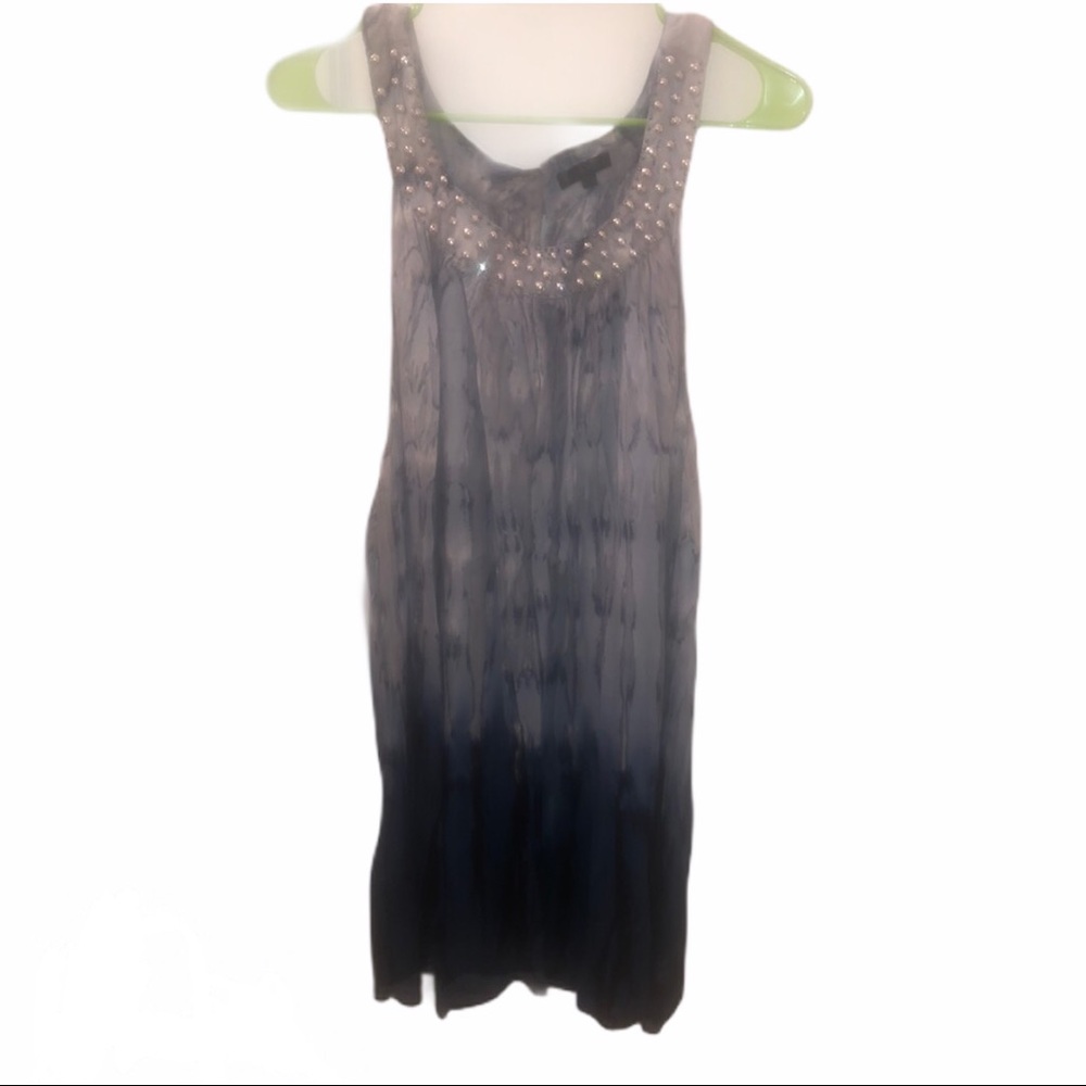 Bella Moda Blue Tie Dye Pattern w/Faux Silver Stud